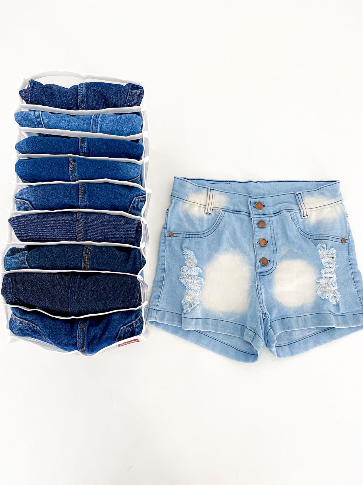 Colmeia Organizadora c/ viés p/ Short jeans - 6 espaços